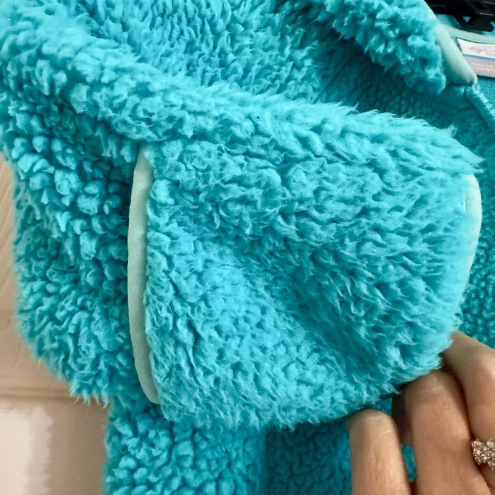 EUC Columbia Kids' Turquoise‎ Fleece Baby's One Piece Size 12-18mos